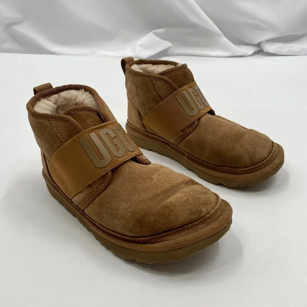 UGG brown mini strap boots
